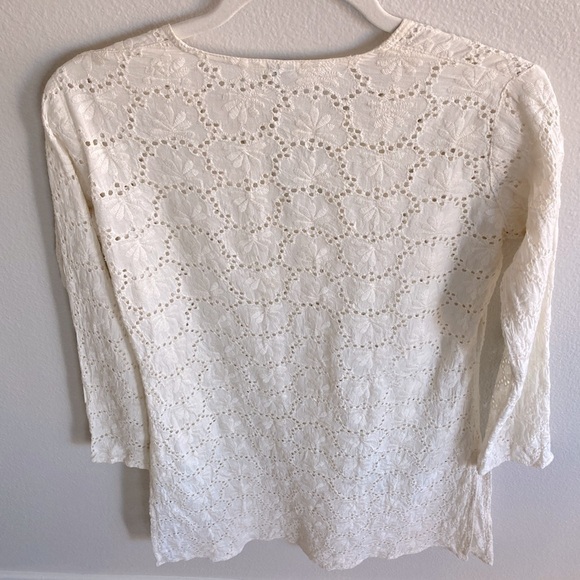 RAJ EMBROIDERED LACE TUNIC MINI DRESS COVERUP - Picture 3 of 10